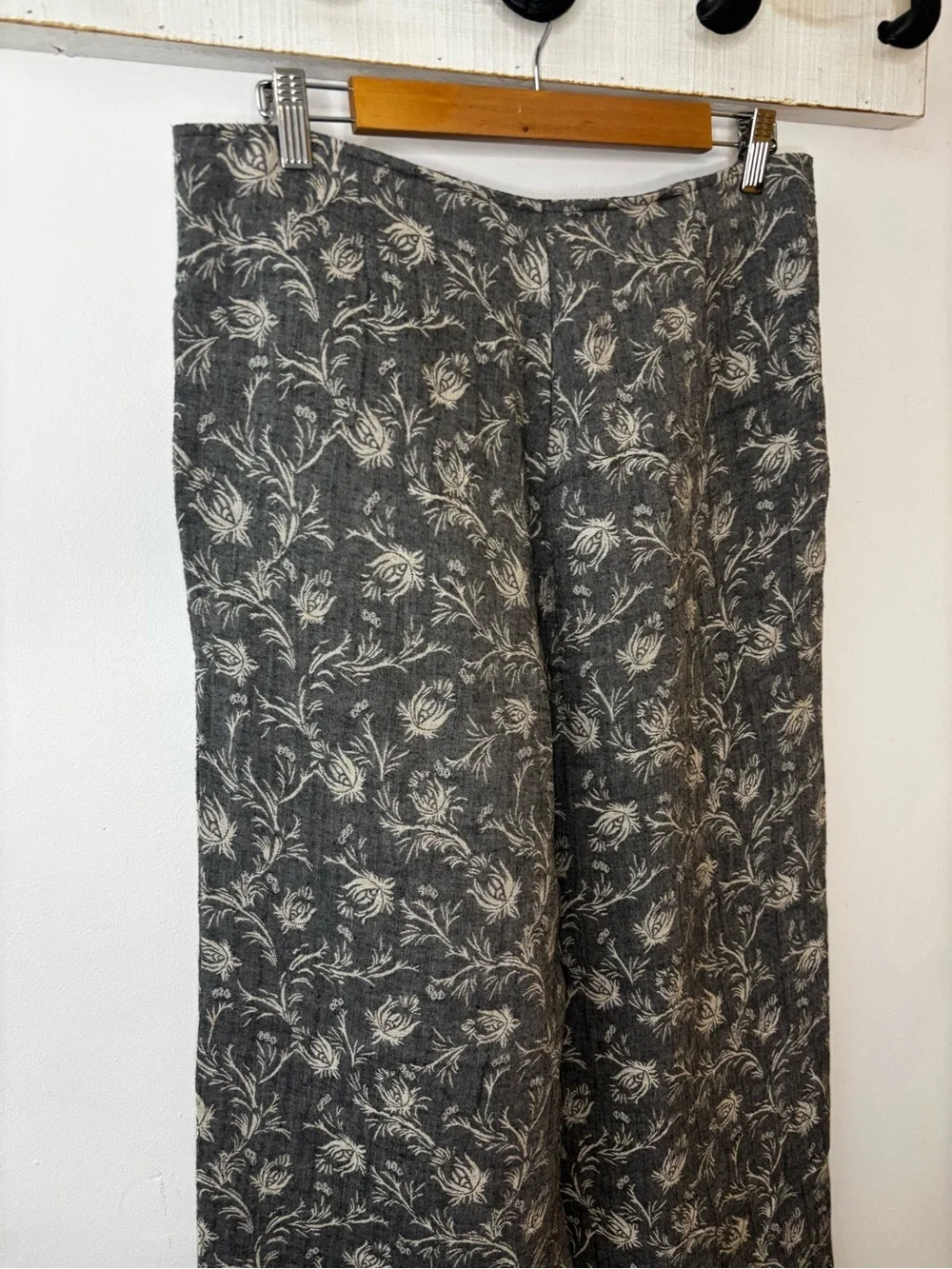 Anthropologie NWT Hello Nite Jacquard Botanical Cotton Quilted Pants